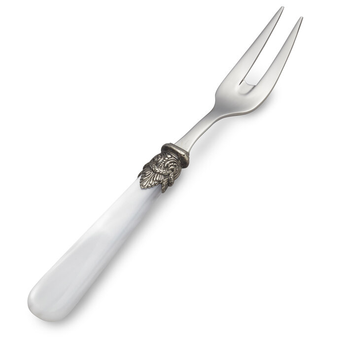 Fourchette à Viande, Blanc avec Nácar