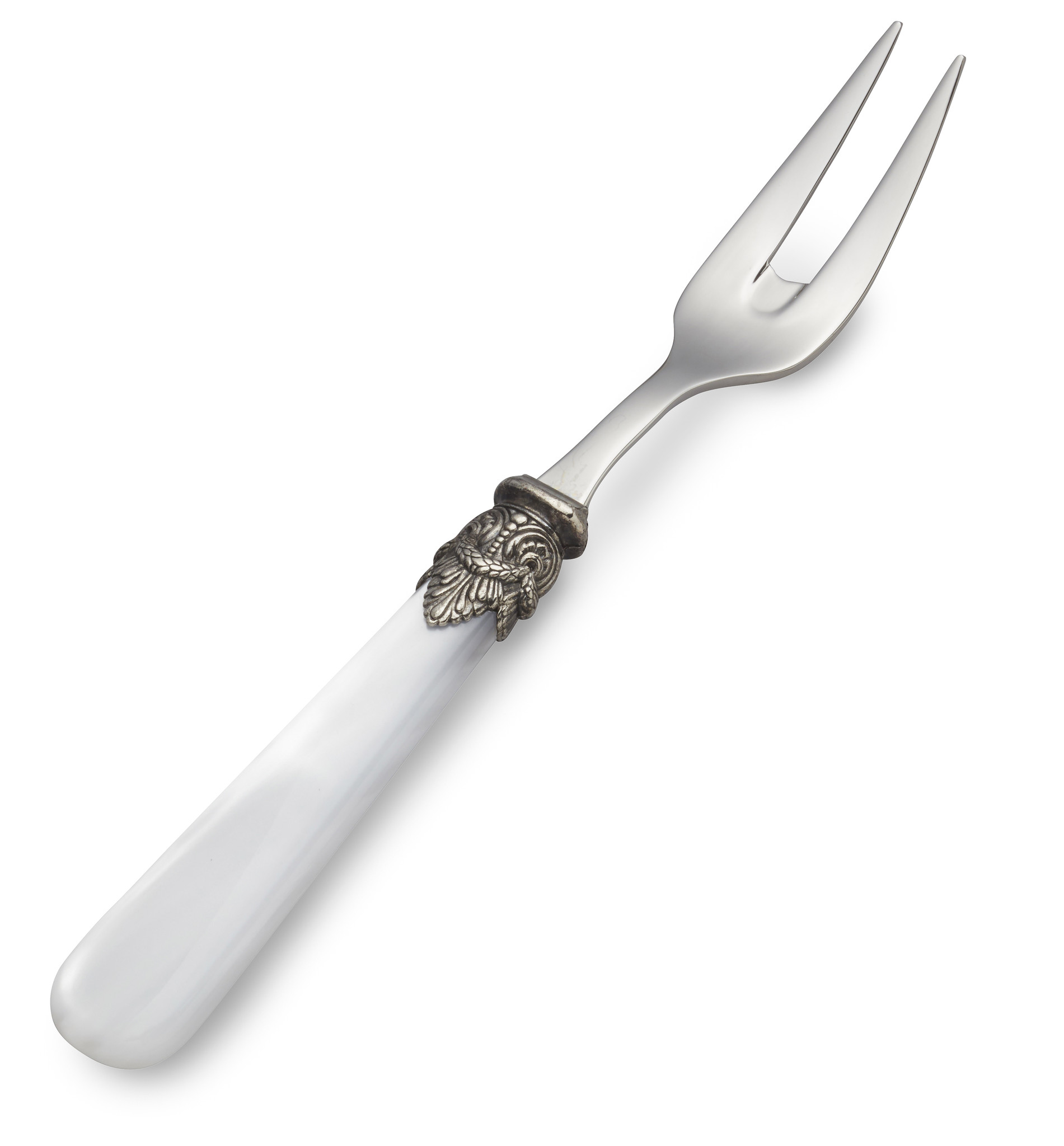 Meat fork, White (mother-of-pearl sheen)