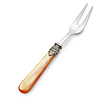 Meat Fork, Orange with Mother of Pearl