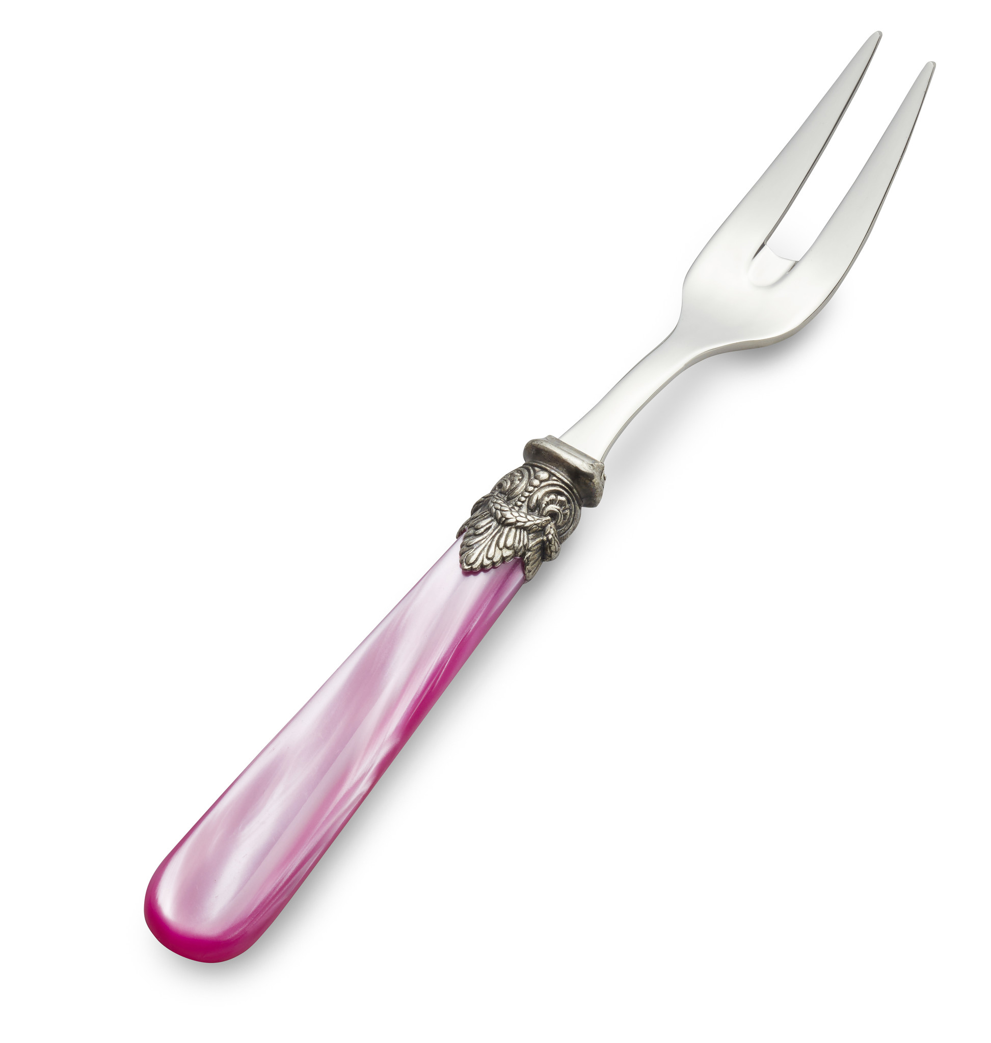 Meat fork, Fuchsia (mother-of-pearl)