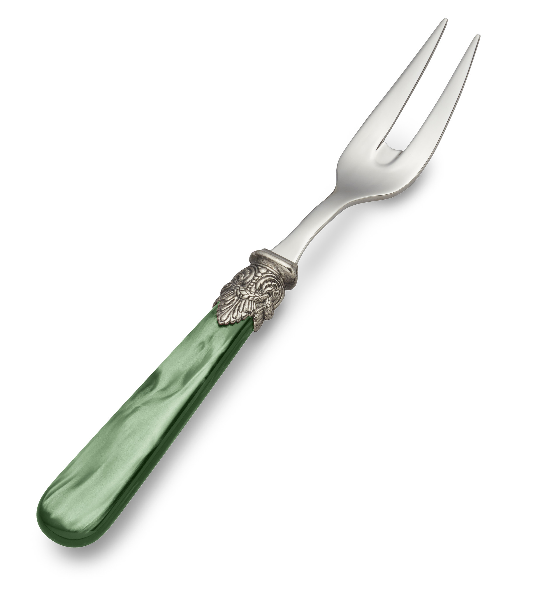 Meat fork, Green (mother-of-pearl)