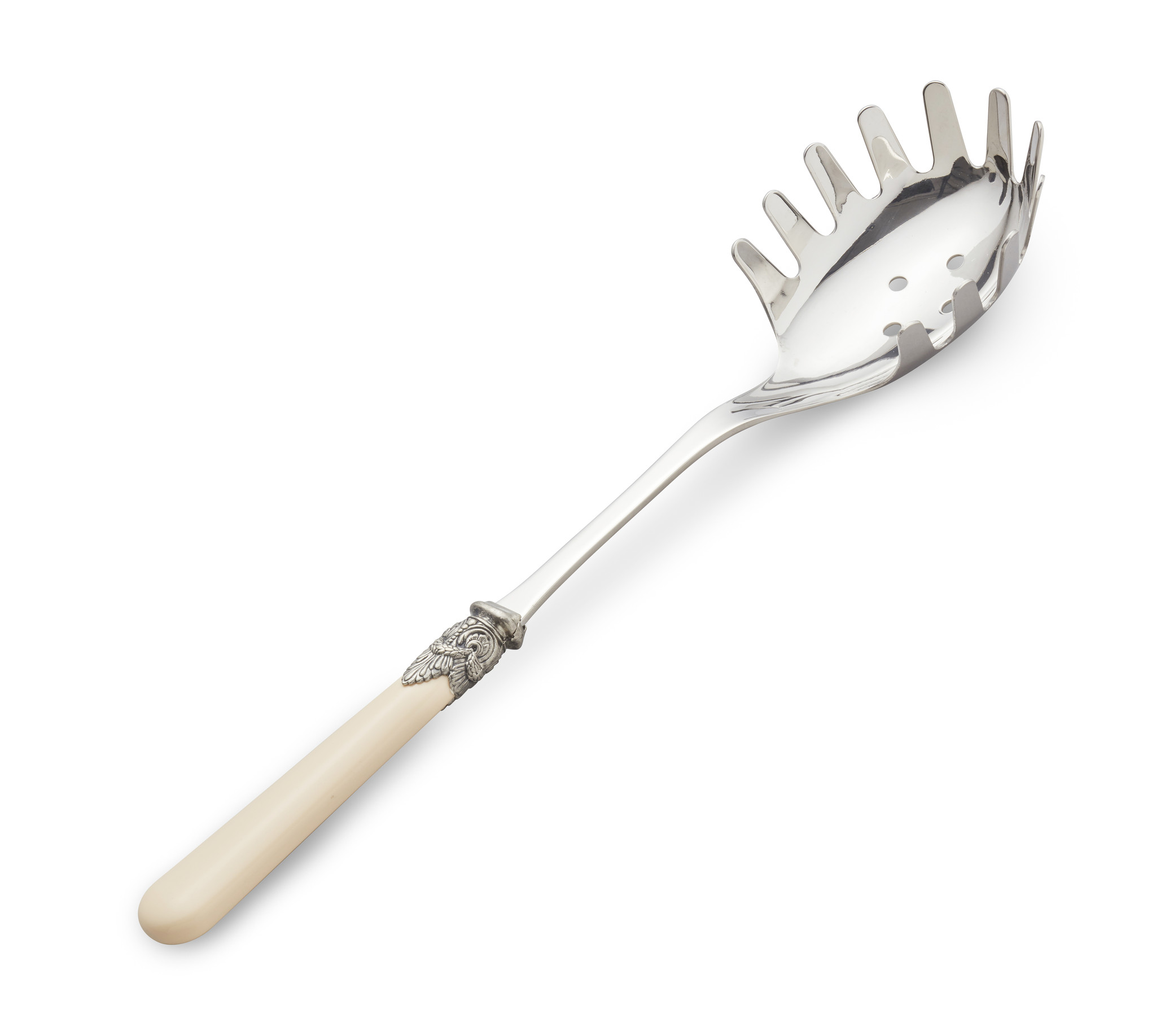 Spaghetti spoon / Noodle spoon, Ivory (matte)