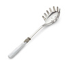 Spaghetti  spoon / Noodle spoon, White with Mother of Pearl