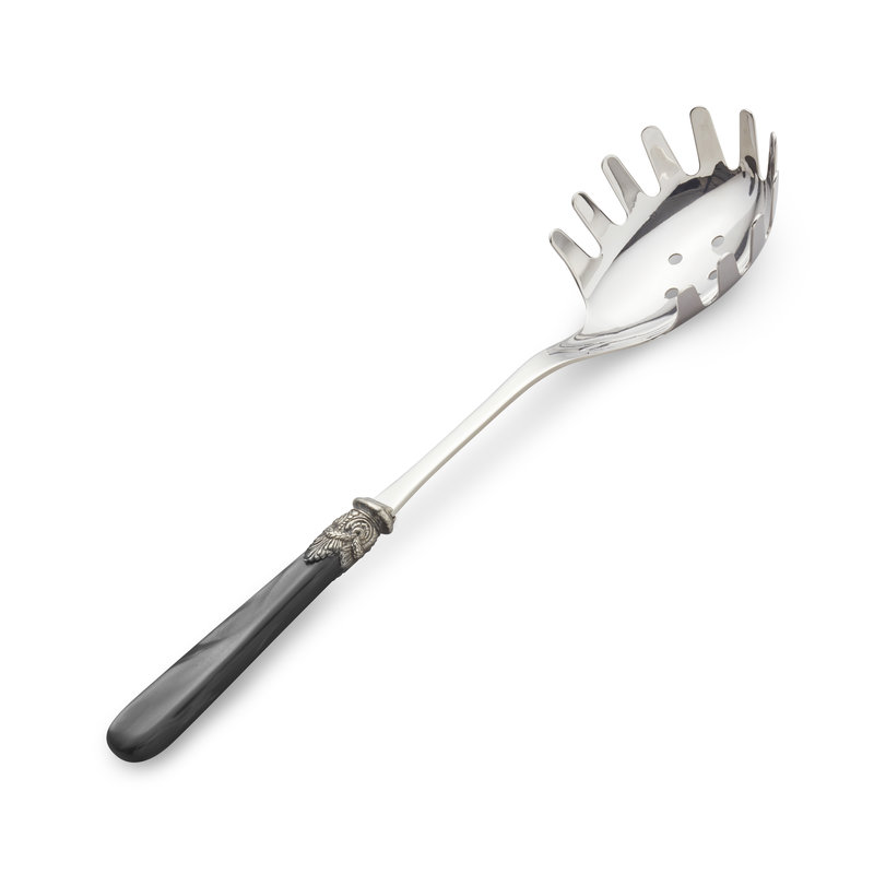 Spaghetti spoon / Noodle spoon Black with Mother of Pearl