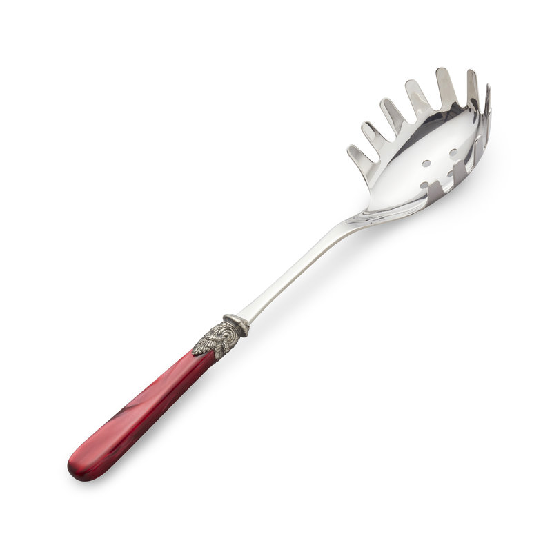 Cuchara de Espagueti / Cuchara de Fideos, Rojo con Nácar