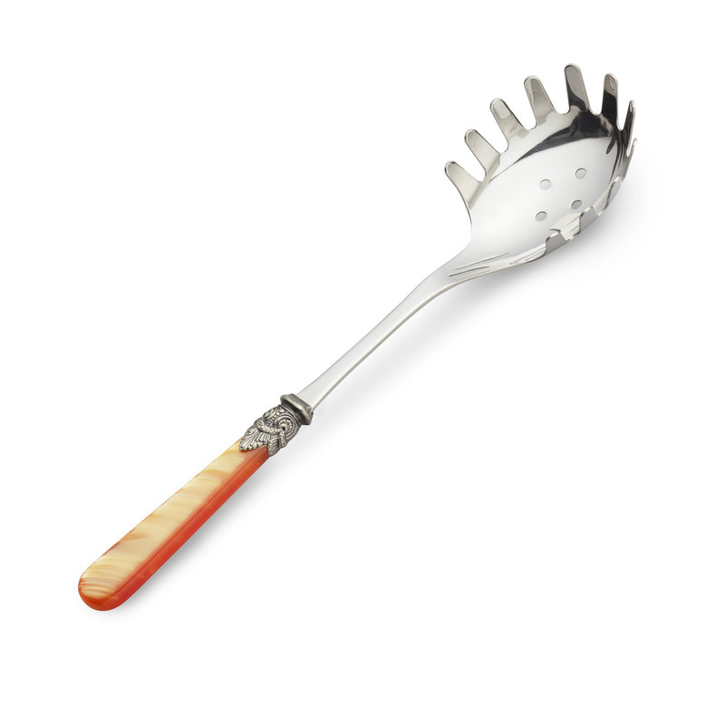 Cuchara de Espagueti / Cuchara de Fideos, Naranja con Nácar