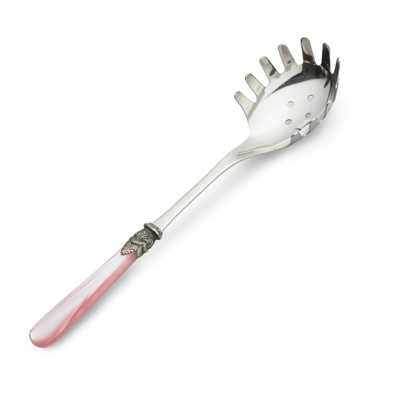 Spaghettilepel / Noedellepel Roze met Parelmoer