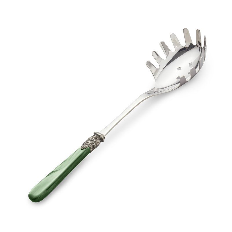 Cuchara de Espagueti / Cuchara de Fideos, Verde con Nácar