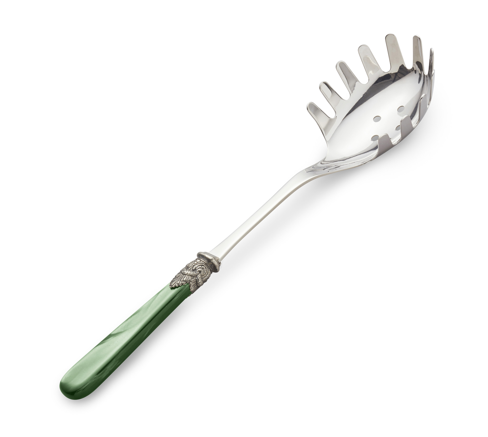 Spaghetti spoon, Green (mother-of-pearl sheen)