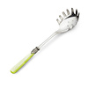 Spaghetti  spoon / Noodle spoon, Light Green with Mother of Pearl