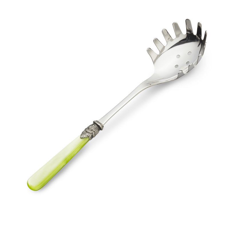 Cuchara de Espagueti / Cuchara de Fideos, Verde Claro con Nácar