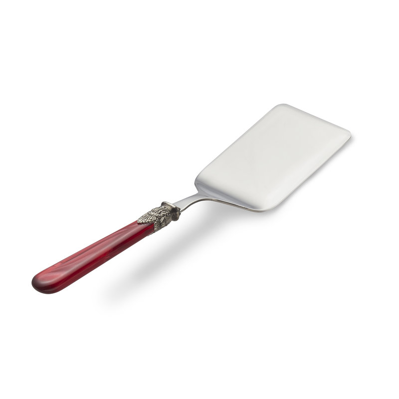 Lasagne scoop / Lasagne Serving Spoon, Red with Mother of Pearl