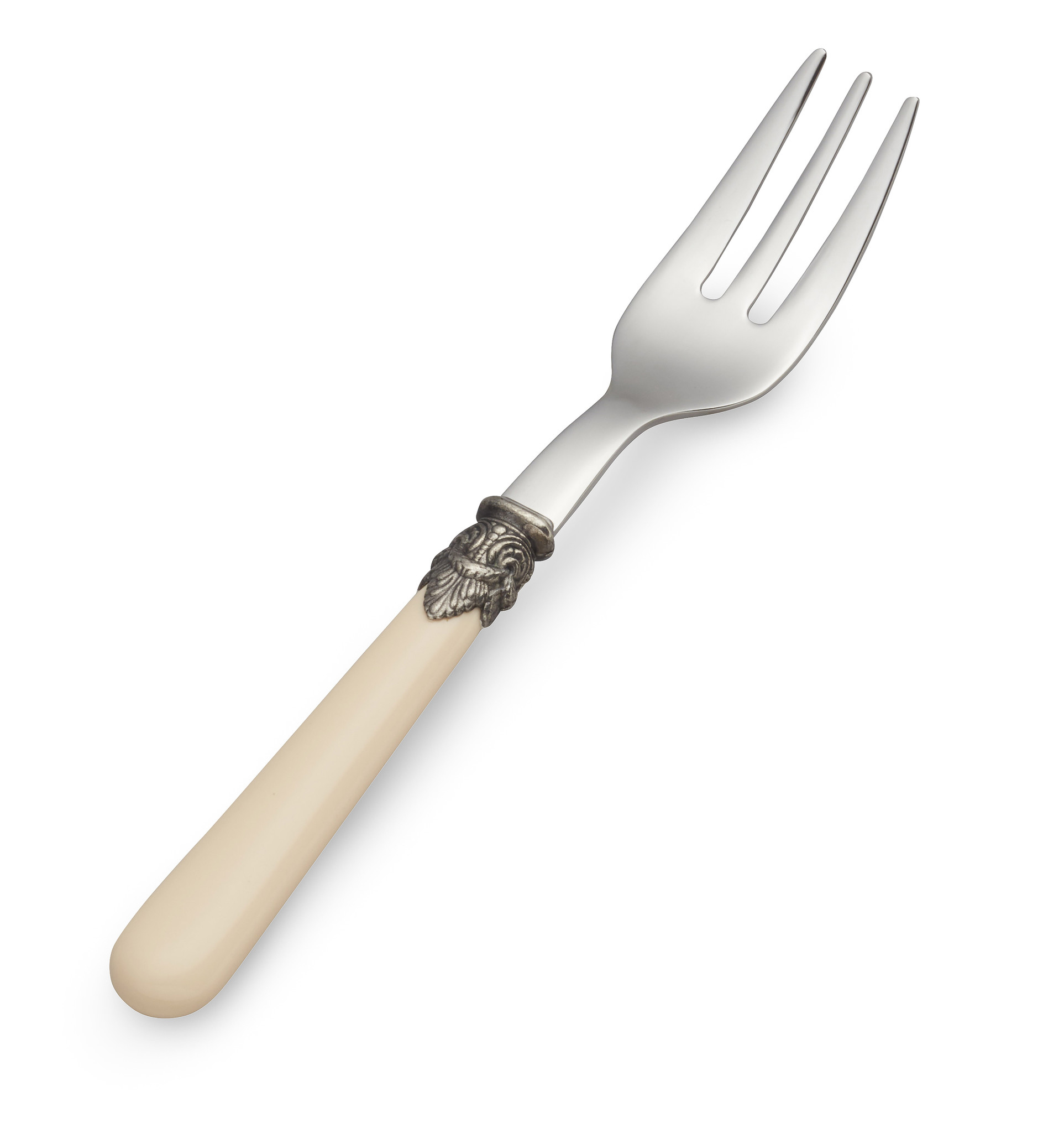 Cake fork, Ivory (matte)