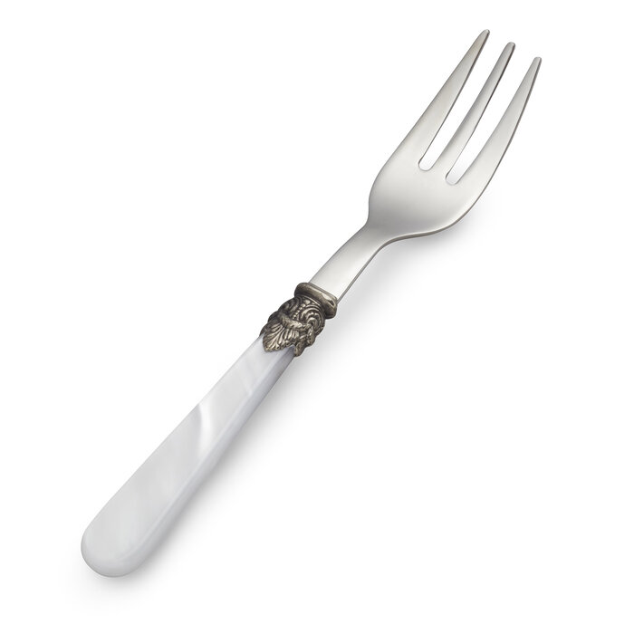 Fourchette à Gâteaux, Blanc avec Nácar