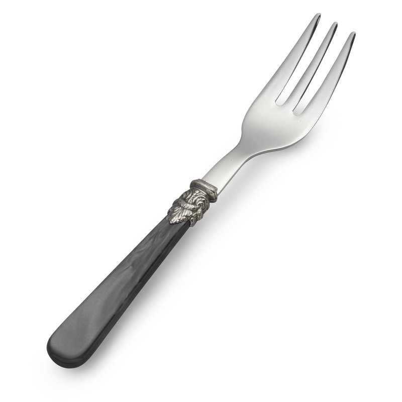 Cake fork / Pastry Fork, Black with Mother of Pearl