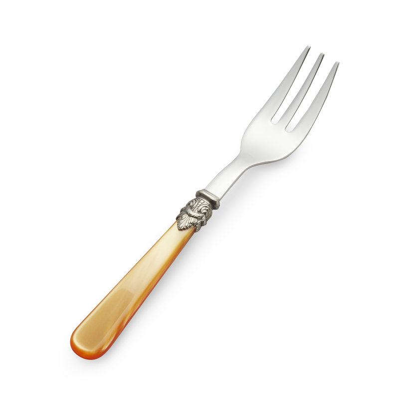Cake fork / Pastry Fork, Orange with Mother of Pearl