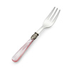 Cake Fork / Pastry Fork, Pink with Mother of Pearl