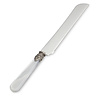 Cake Knife / Breadknife,  with White handle (mother-of-pearl sheen)