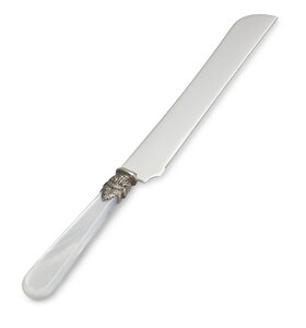 Cuchillo para pan / Cuchillo de Tarta, Blanco (nácar)