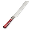 Cake Knife / Breadknife, Red with Mother of Pearl
