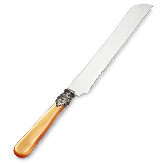 Cake Knife / Breadknife, Orange (mother-of-pearl)