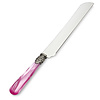 Cake Knife / Breadknife, Fuchsia with Mother of Pearl