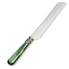 Cake Knife / Breadknife, Green with Mother of Pearl