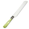Couteau pain / Couteau à tarte, avec un manche vert (nacré)