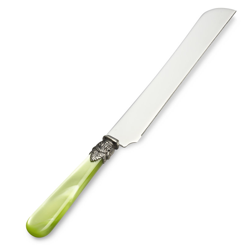 Cuchillo para pan / Cuchillo de Tarta, Verde Claro con Nácar