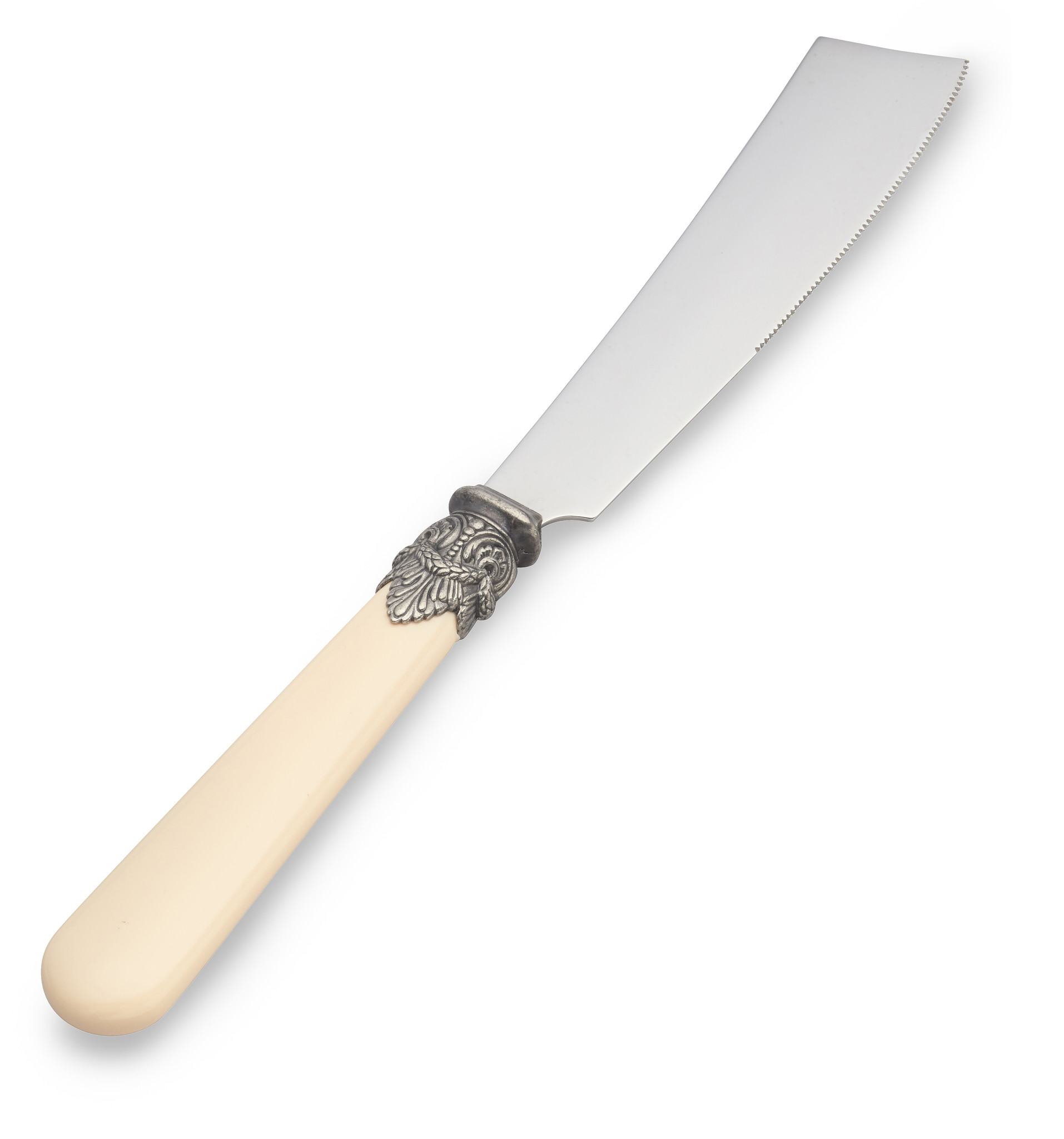 Cake knife, Ivory (matte)