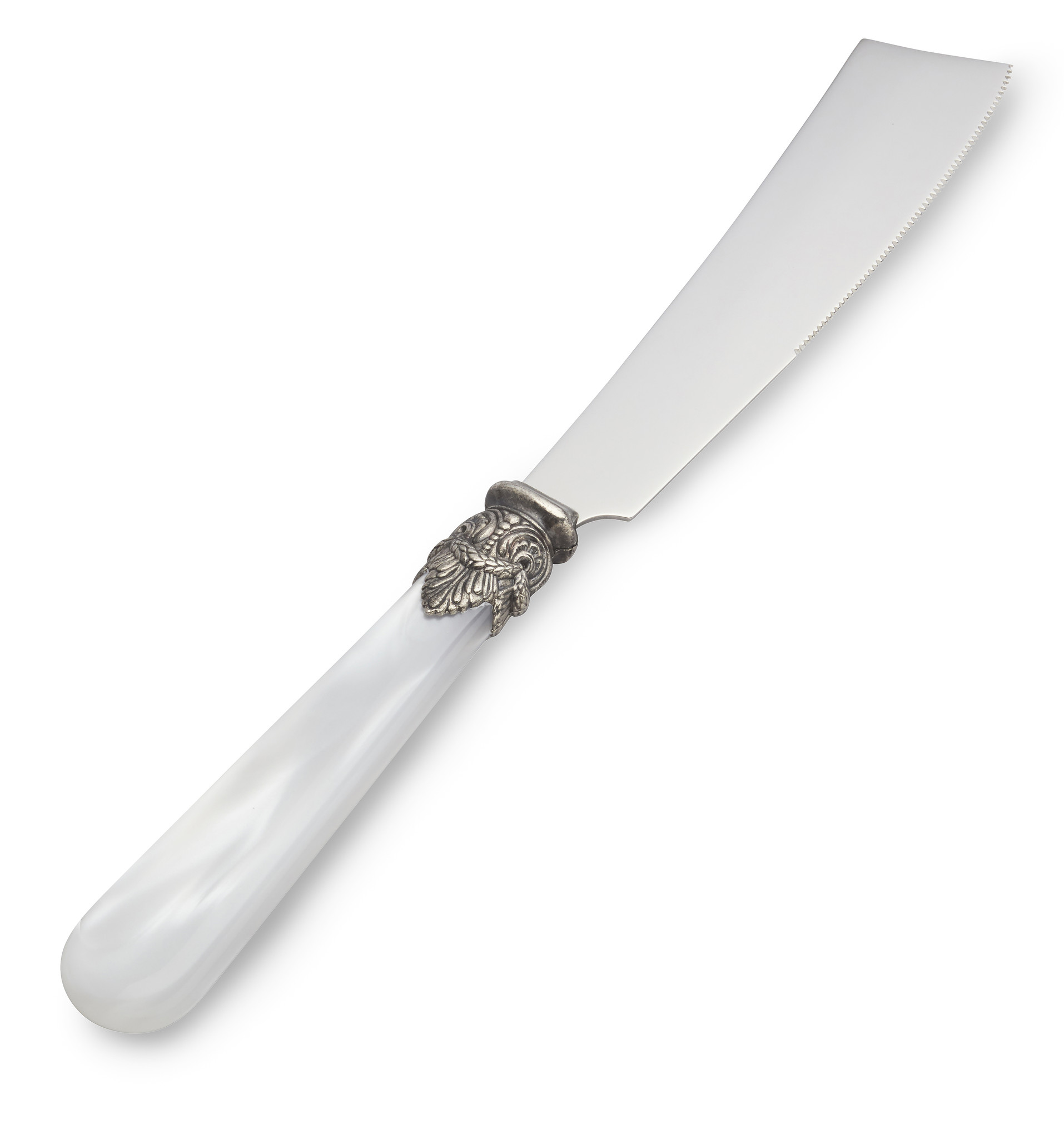 Couteau à gâteaux, Blanc (nacré)