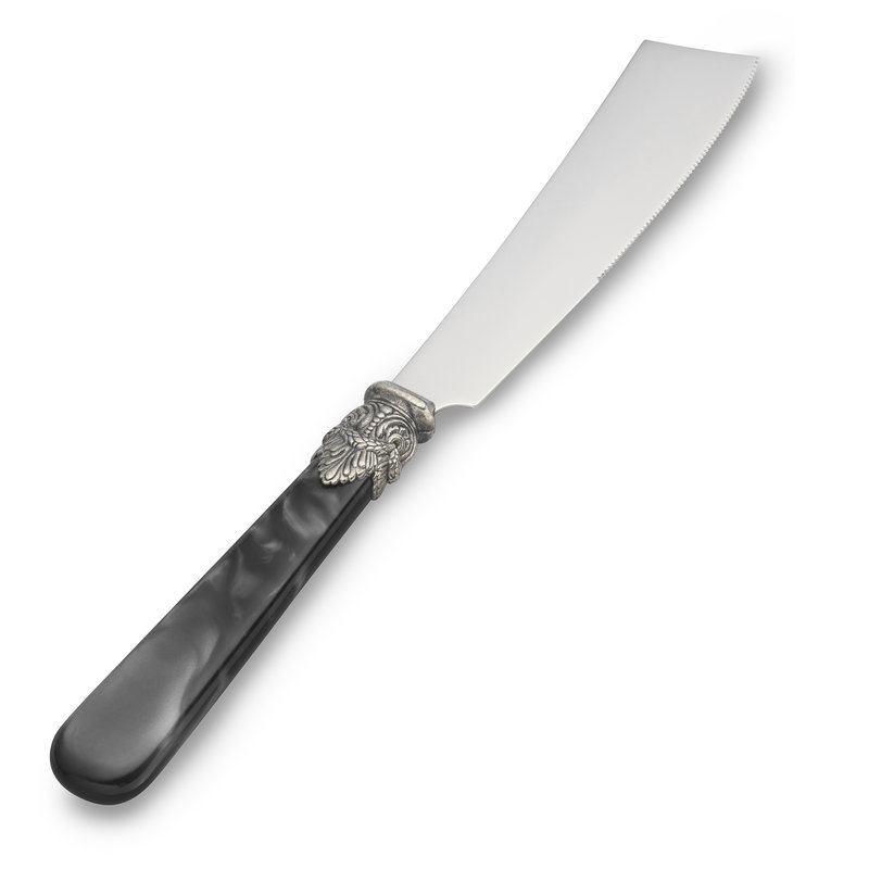 Small Cake Knife Black with Mother of Pearl