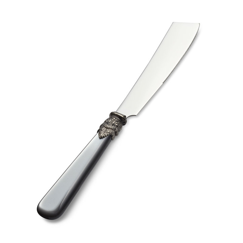Small Cake Knife Gray with Mother of Pearl