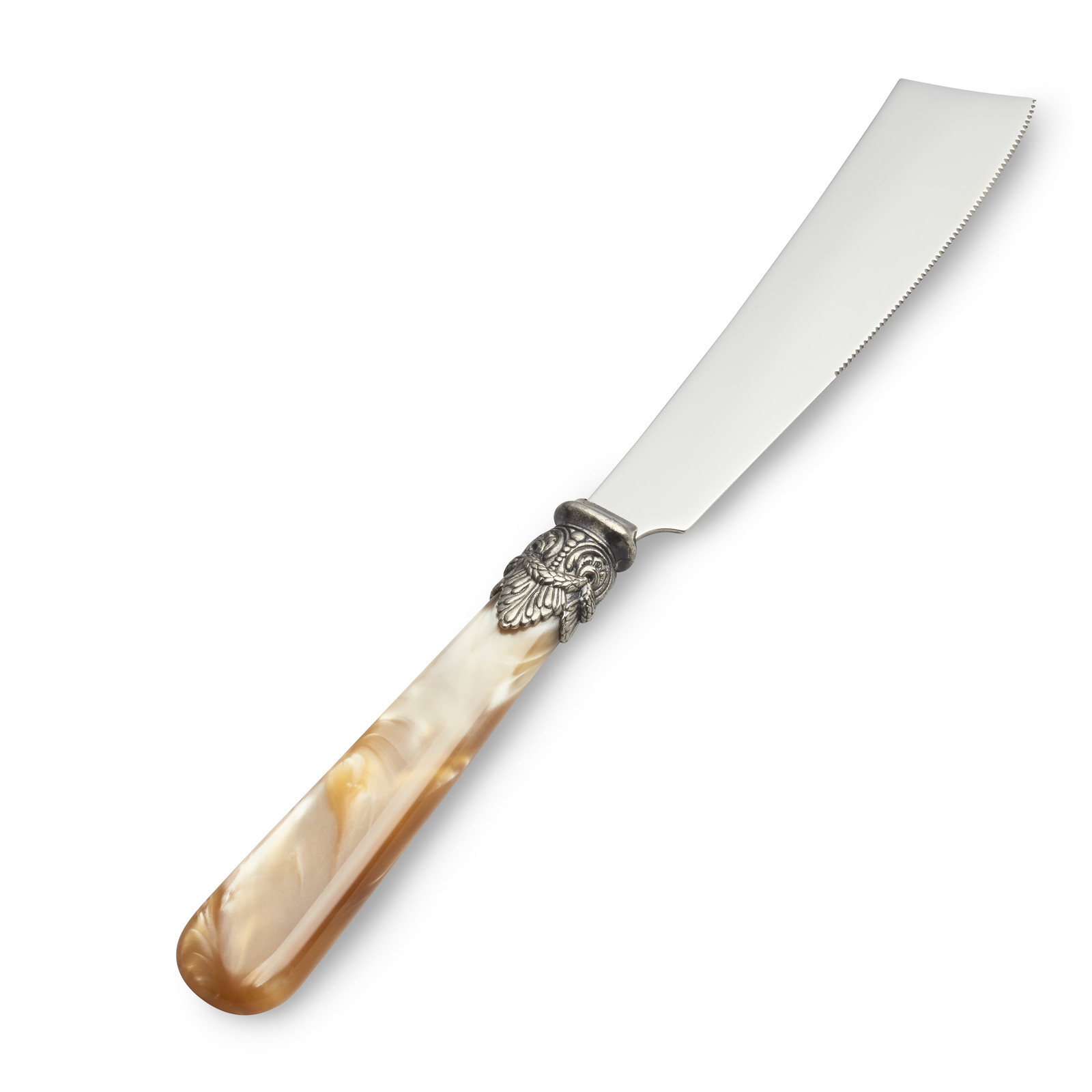 Small Cake Knife Honey with Mother of Pearl