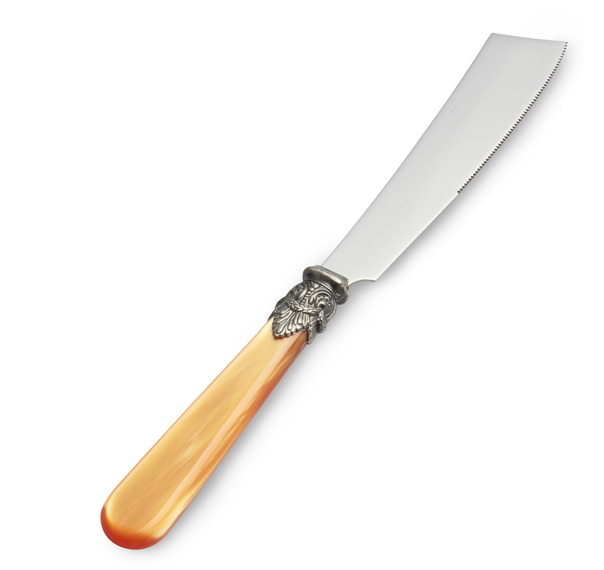 Cake knife, Orange (mother-of-pearl)