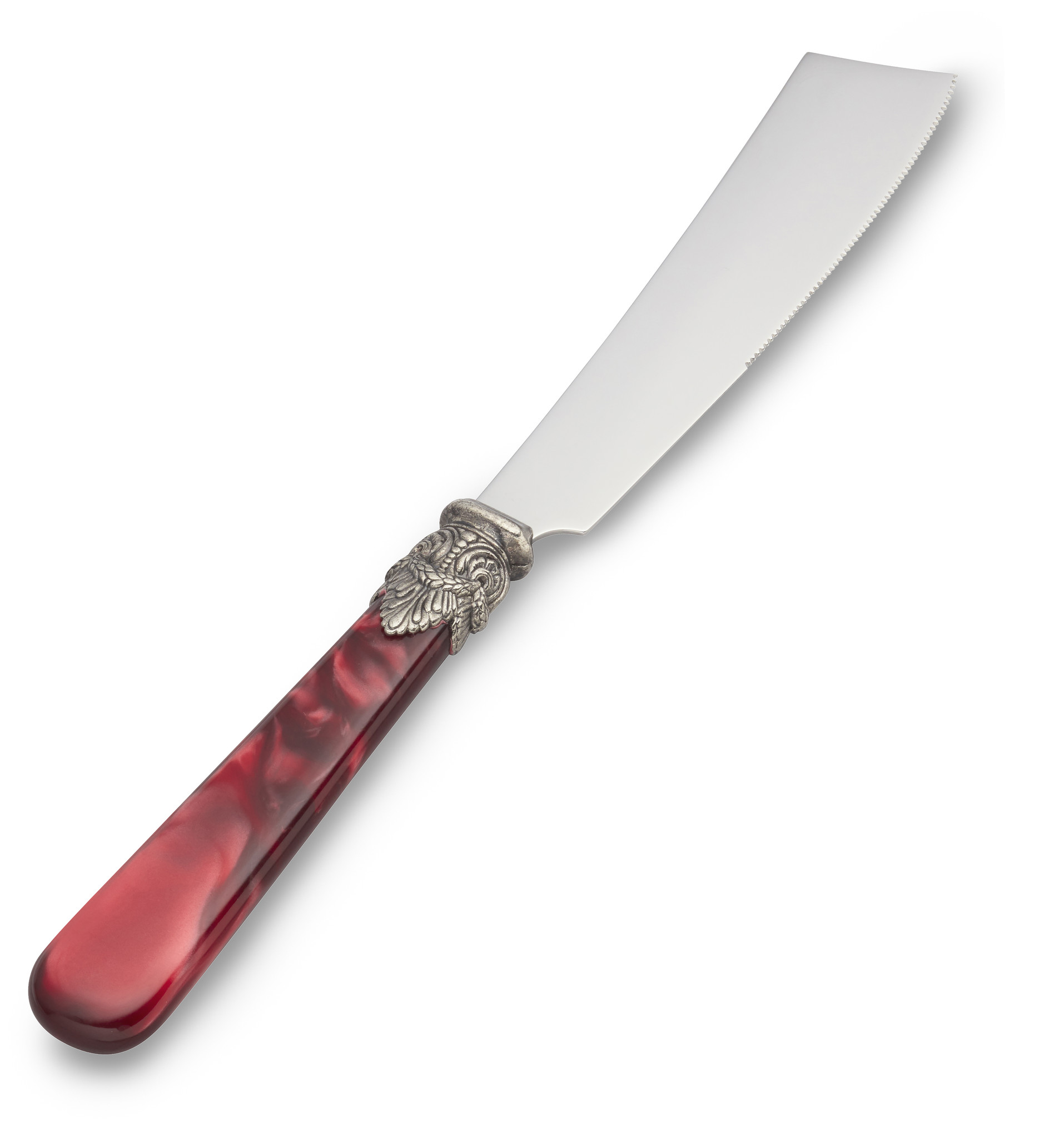 Couteau à gâteaux, Rouge (nacré)