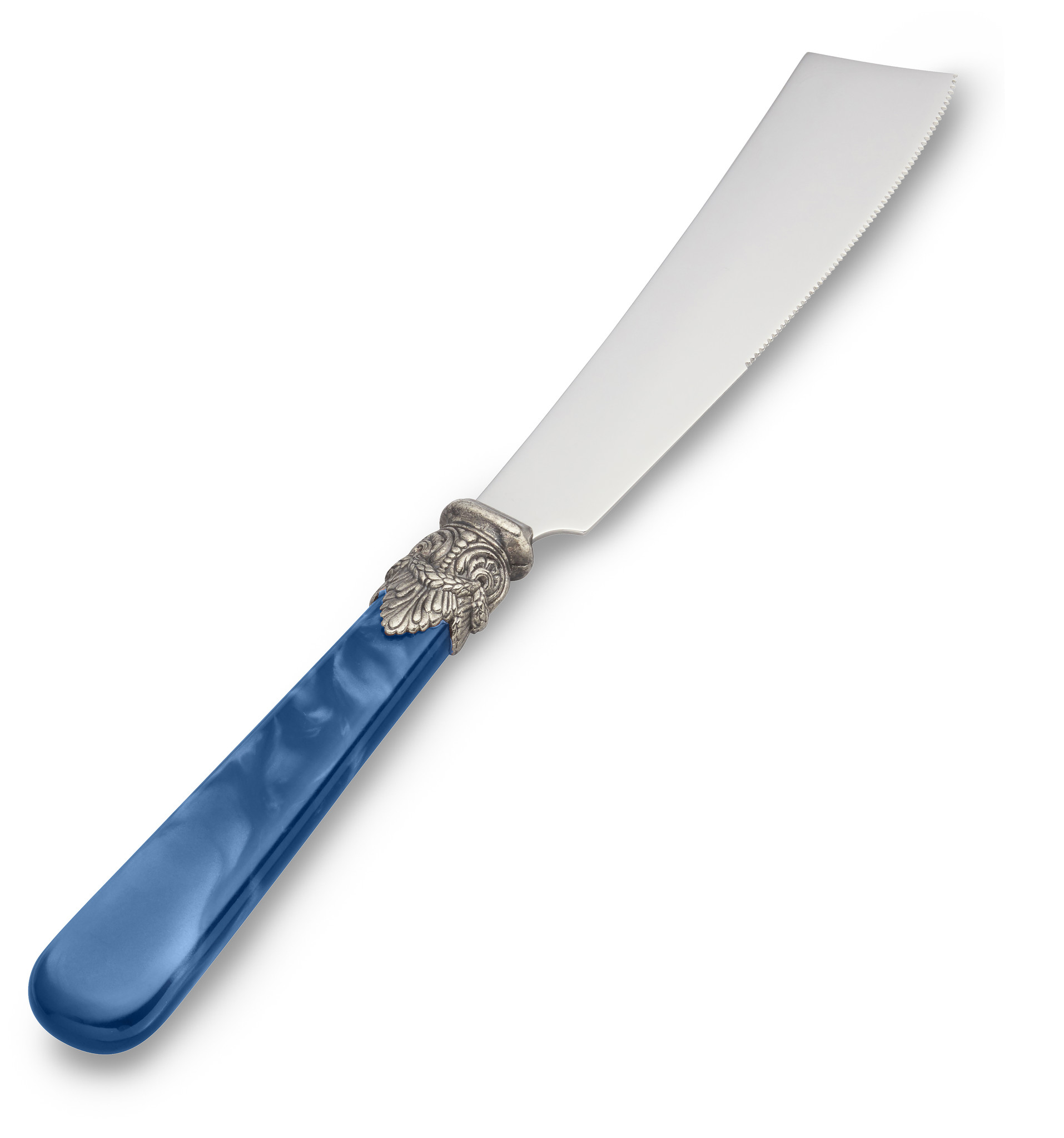 Cake knife, Blue (mother-of-pearl)