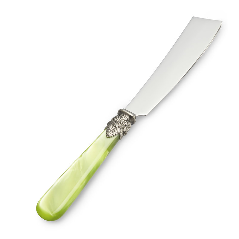 Small Cake Knife Light Green with Mother of Pearl