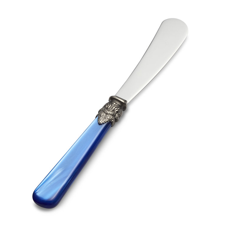 Buttermesser / Tapasmesser, Blau mit Perlmutt (18 cm)