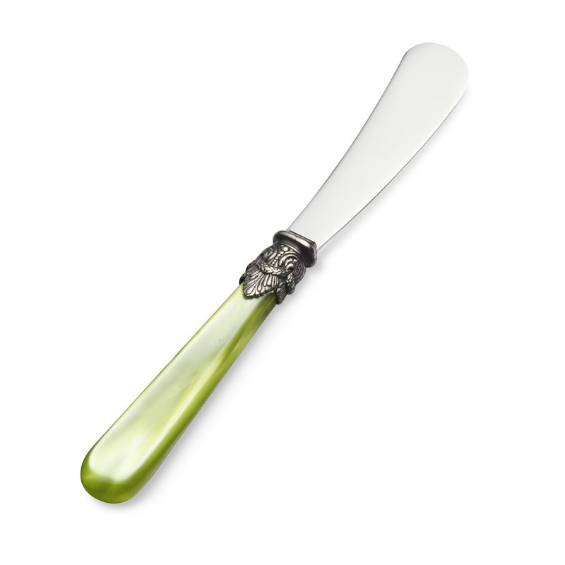 Buttermesser / Tapasmesser, Hellgrün mit Perlmutt (18 cm)