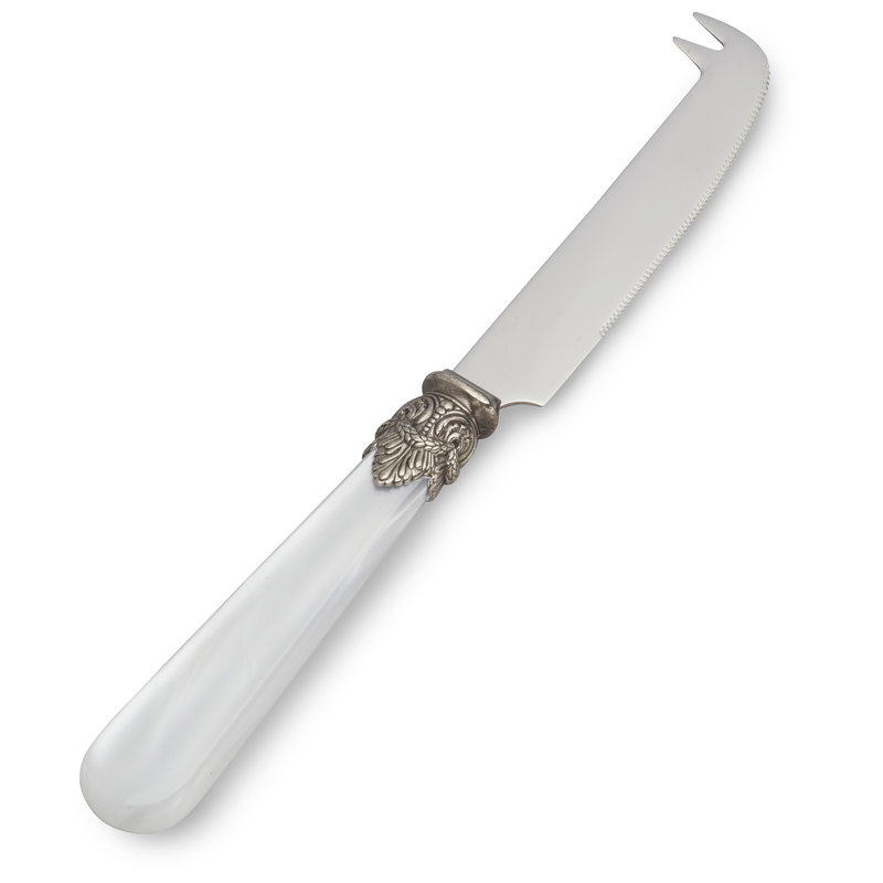 Käsemesser Weiß mit Perlmutt