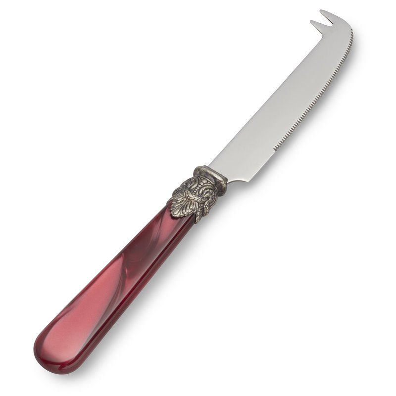 Käsemesser Rot mit Perlmutt