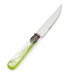 Steakmes, lichtgroen (parelmoer)