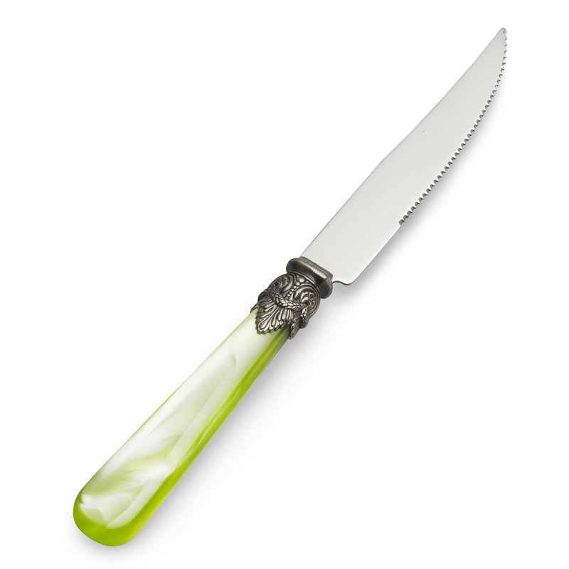Steak Knife Light Green with Mother of Pearl