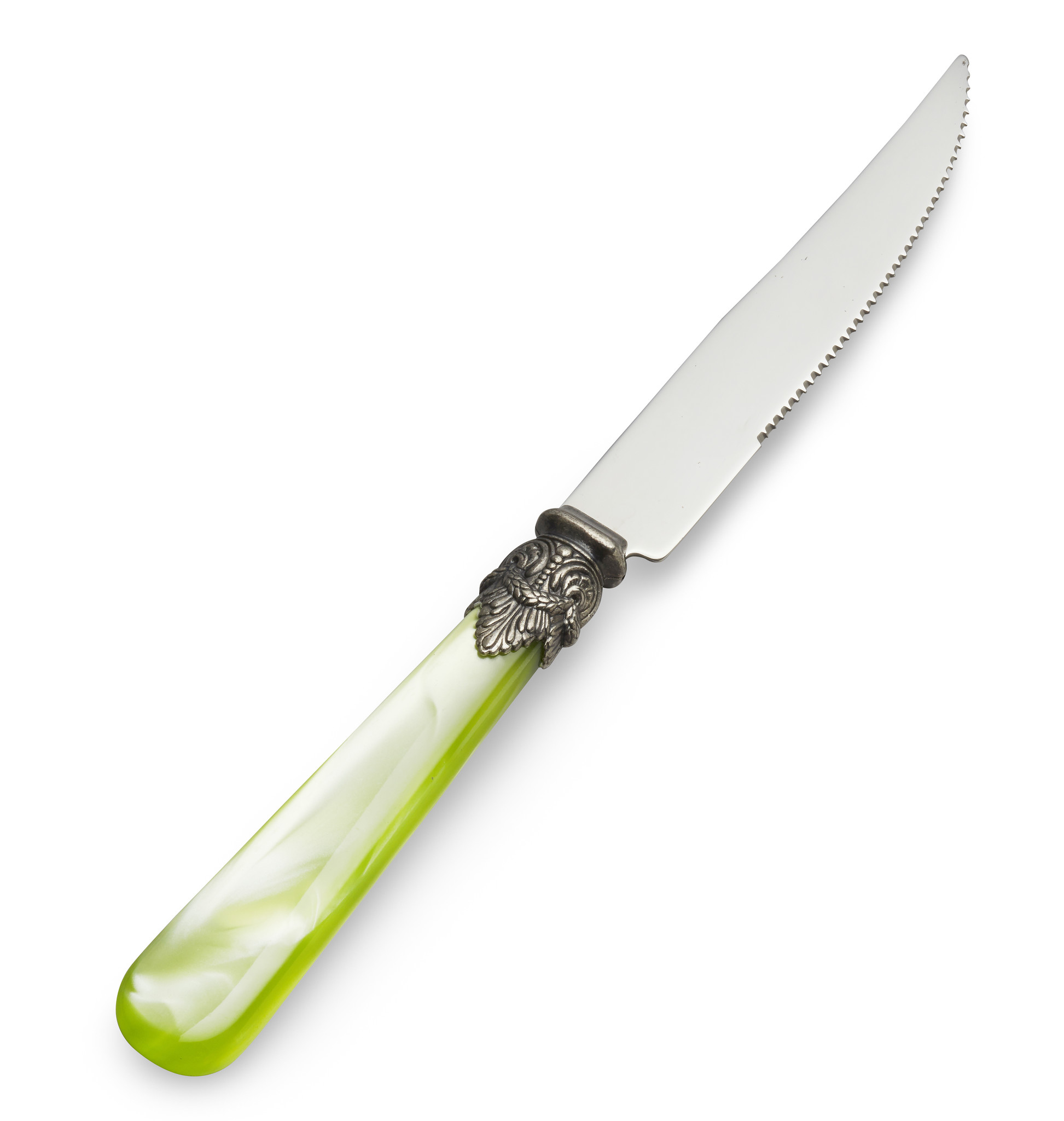 Steak Knife, Light Green (mother-of-pearl sheen)