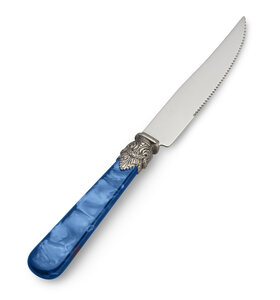 Steakmesser, Blau (Perlmutt)