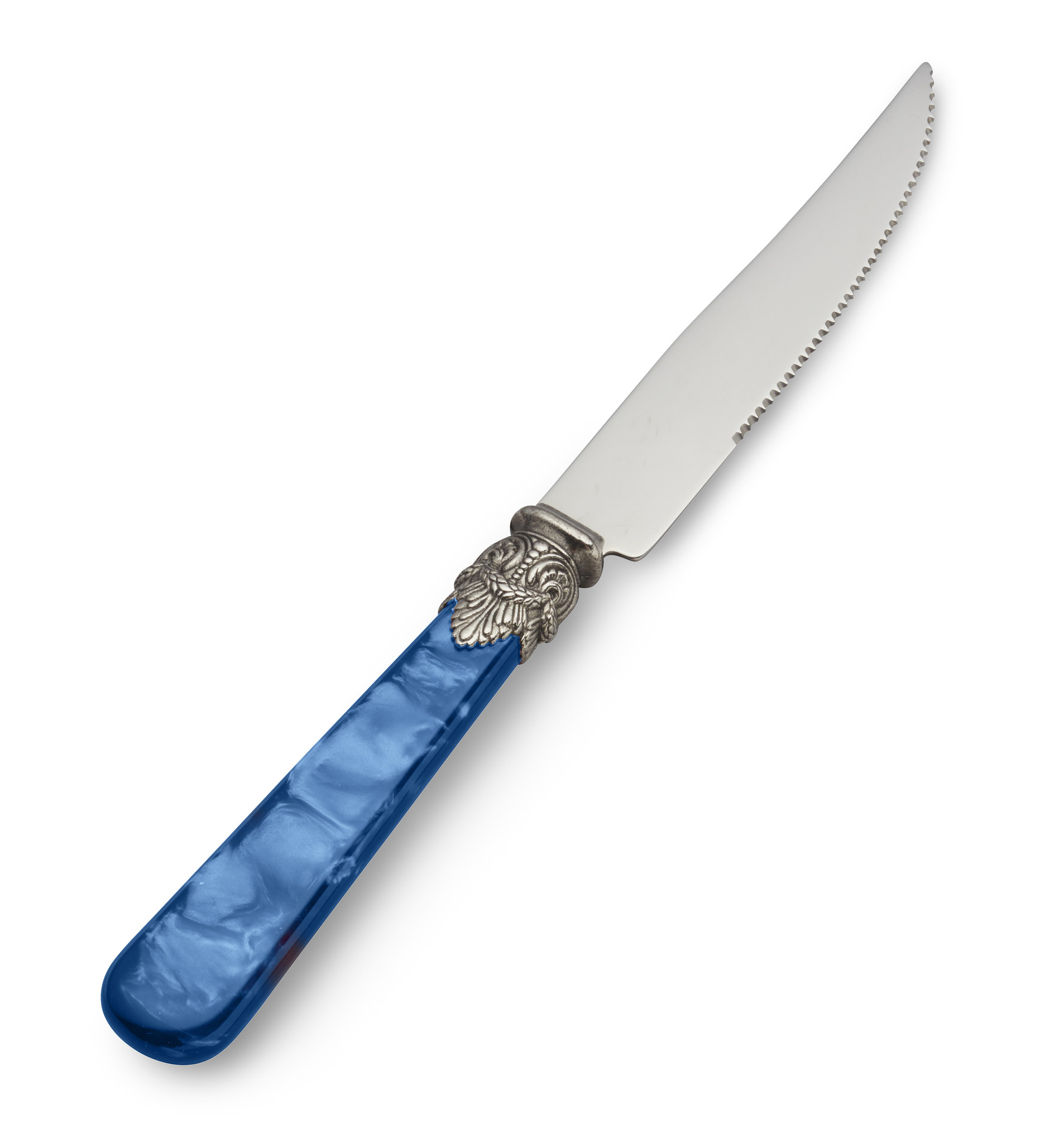 Steak Knife, Blue (mother-of-pearl)