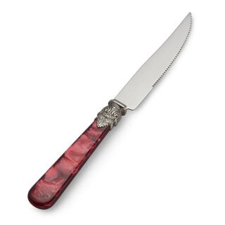 Steak Knife, Red (mother-of-pearl)