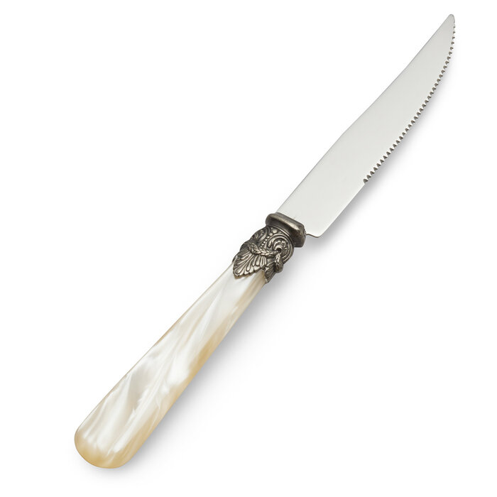 Steak Knife, Ivory (mother-of-pearl sheen)