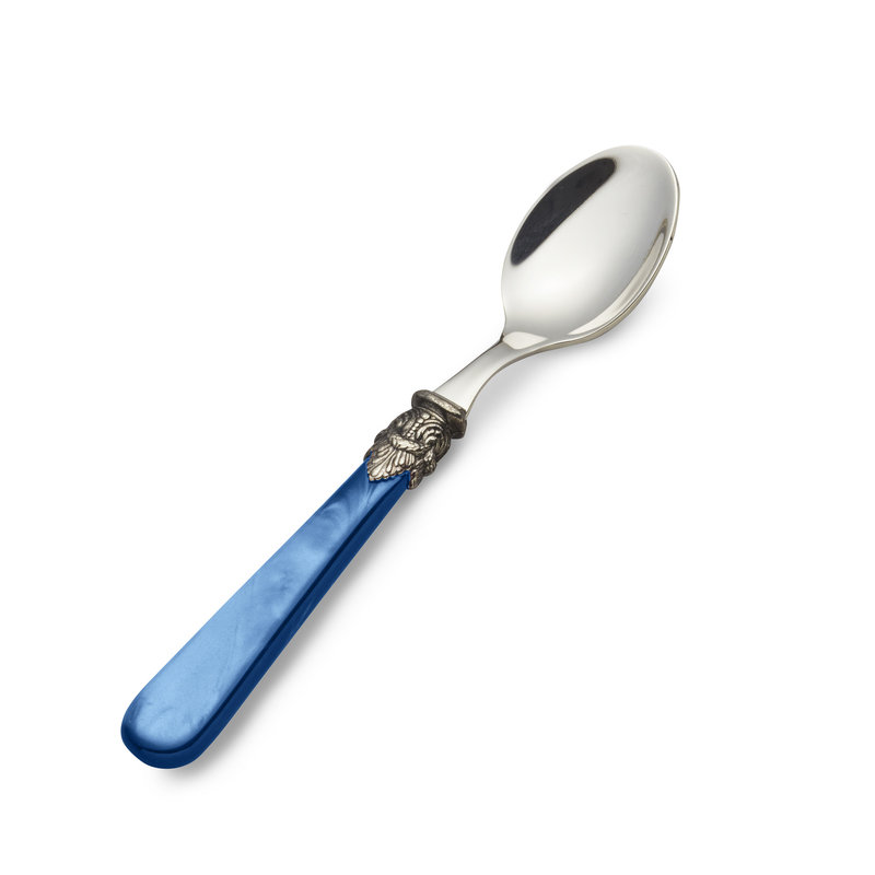 Teelöffel / Kaffeelöffel, Blau mit Perlmutt (13,5 cm)